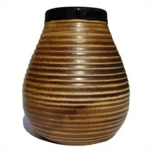 Rusztikus barna kerámia mate tök (Calabaza) 330 ml