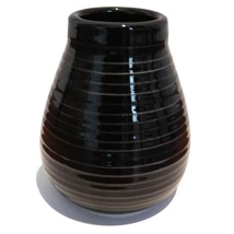 Fekete kerámia mate tök (Calabaza) 210ml