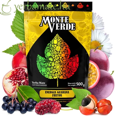 Yerba Mate Tea, Monte Verde  Energia Guarana Frutos  500g