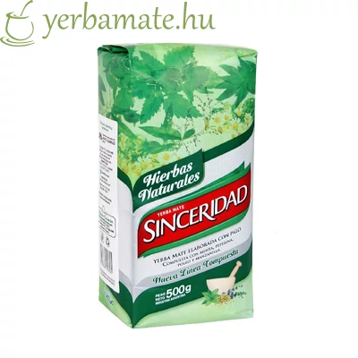Yerba Mate Tea, Sinceridad Hierbas Naturales  500g