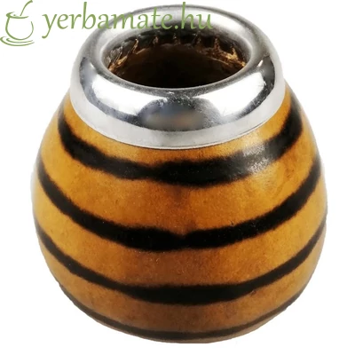 Tradicionális kézműves mate tök (Calabaza), tigris
