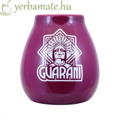 Bordó kerámia mate tök (Calabaza)  Guarani logóval 350 ml