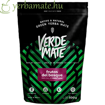 Yerba Mate Tea, Verde Mate Green Frutos del Bosque 500g