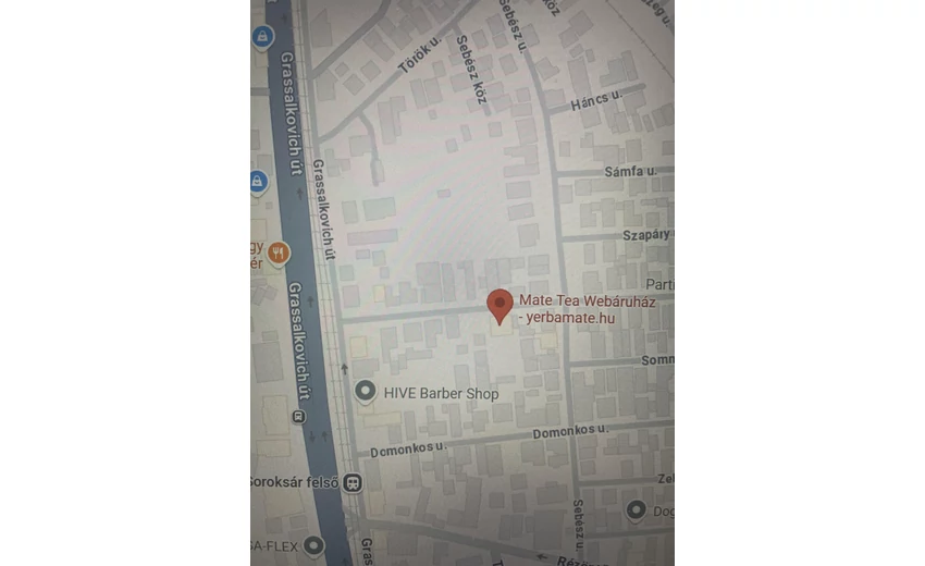 Térkép, amely az fizikai üzletet és környékét mutatja.