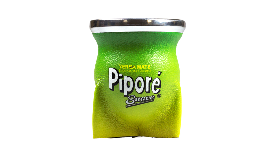 Matero Pipore - üveg mate kehely bőr borítással , Pipore logóval - Suave