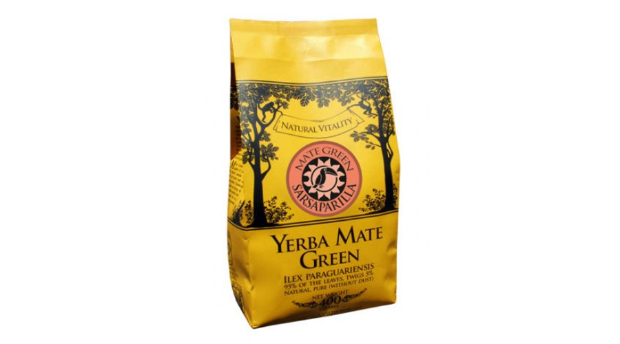 Yerba Mate Tea, Mate Green Sarsaparilla (95% levél) 400g